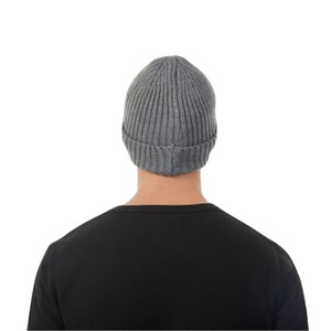 Gorro de punto de color liso, gorro de lana cálido para hombres y mujeres, gorro informal plegable de fibra acrílica de 56-58cm para otoño e invierno - Product Image 4