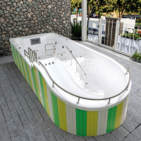 Bigeer Outdoor Garten Swim Spa 6m 7m 8m Fiberglas-Schwimmbecken mit individuellem Logo-Abdeckung für Kinder Modell BG-899