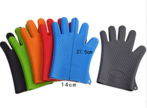 Gant de barbecue en silicone résistant à la chaleur de cuisine de mitaines de four isolées de haute qualité pour la cuisson - Product Image 6