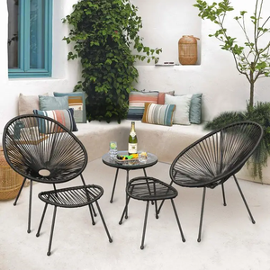 Ensemble de mobilier de <span class=keywords><strong>jardin</strong></span> en rotin PE durable, <span class=keywords><strong>chaise</strong></span> longue en osier et fauteuil œuf Acapulco pour l'extérieur, idéal pour les hôtels, les écoles et les parcs - Product Image 6