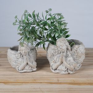Lianda Retro hecho a mano Ángel decoración jardín ornamento figura <span class=keywords><strong>para</strong></span> el hogar <span class=keywords><strong>cemento</strong></span> maceta con embalaje <span class=keywords><strong>de</strong></span> cartón - Product Image 1