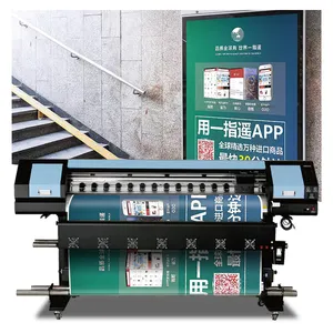 מפעל מחיר 1.6m ראש הדפסה אחת מכונת דפוס לסביבה ממס עבור ויניל, טפט, להגמיש באנר/אחד חזון דרך/תמונה נייר