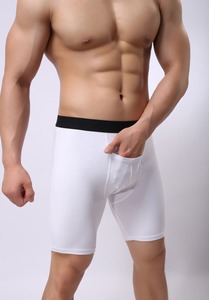 New Arrival OEM ODM của nam giới nén đồ lót dài Workout thể thao boxer ngắn gọn với lỗ ở phía trước - Product Image 6