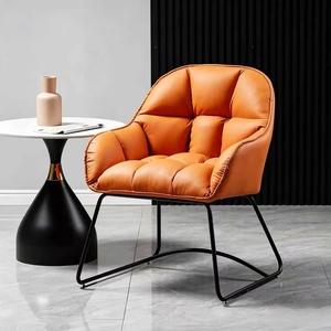 Internet Famous Light Luxury Nail Salon Chair <b>Cat</b> Scratch Leather Modern Simple <b>Sofa</b> Chair Matching Nail Table Chair - Product Image 4