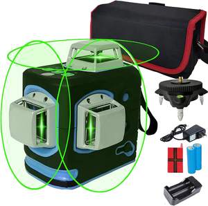 XEAST XE-68 PRO 3D 12 линий зеленый самовыравнивающий 360 градусов с 18650 батареей Горизонтальный Вертикальный лазерный инструмент для выравнивания пола - Product Image 6
