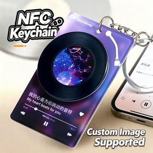 Llavero acrílico giratorio NFC con reproductor de música personalizado, colgante para bolso, placa <span class=keywords><strong>Spotify</strong></span>, adorno para mochila, llavero - Product Image 2