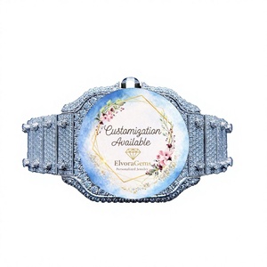 Stainless Steel ElvoraGems Women's <b>Round</b> Fashion Smart Watch Gems Band Customization Available 42mm - Product Image 1