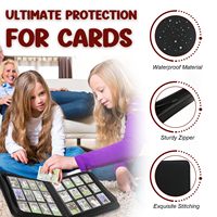 Classeur de cartes à collectionner PU 1000 grande capacité pour TCG Yugioh Pokémon Sports Baseball, avec 16 ou 20 pochettes pour cartes à insérer par le haut (Toploader)