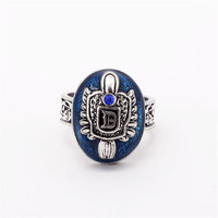 Bague Vintage Elena Gilbert de The Vampire Diaries, en Alliage Classique, Cristal et Strass, Plaqué Argent Antique, pour Cosplay