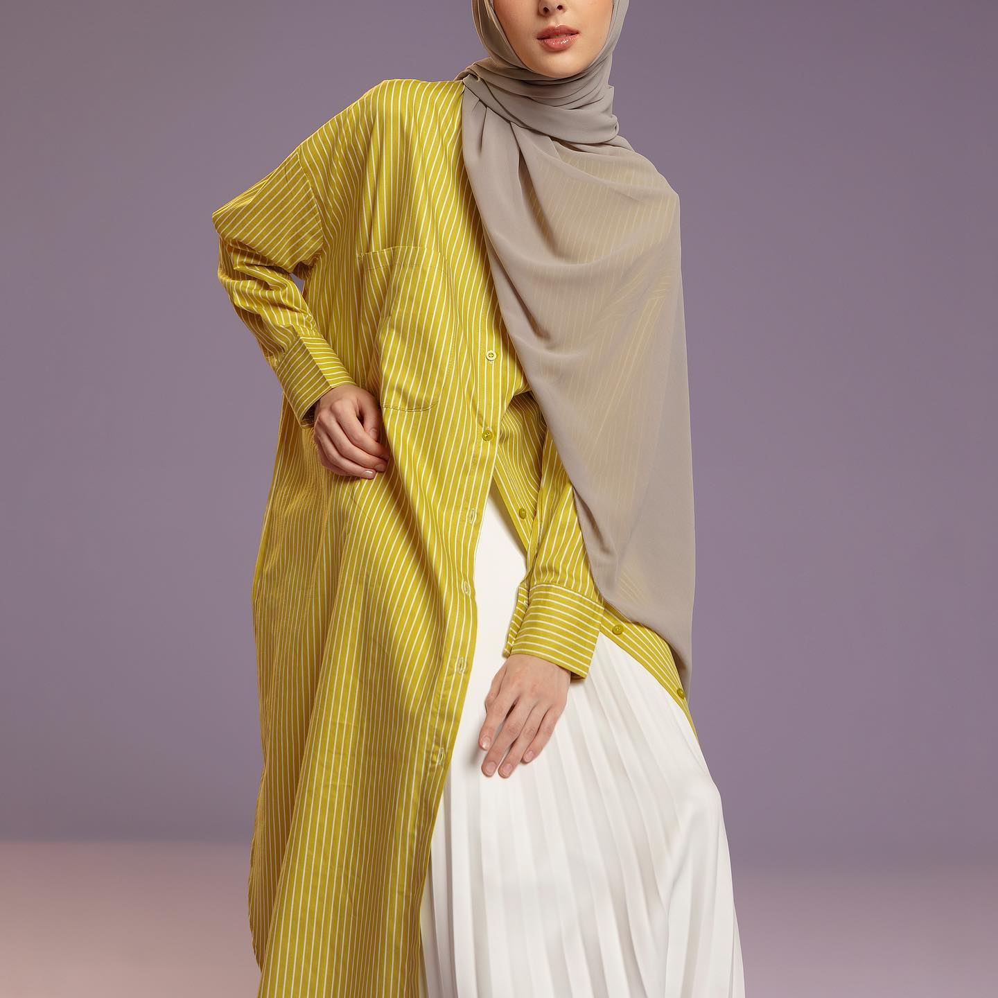muslim modest fashion dresses Modern Beige Modest Islamic Clothing Prom Dress 39211BEJ