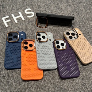 Funda magnética mate al por mayor con disipación de calor para iPhone 17 12 13 14 15 16 Pro Max 17 Air con cubierta de soporte de lente oculta - Product Image 4