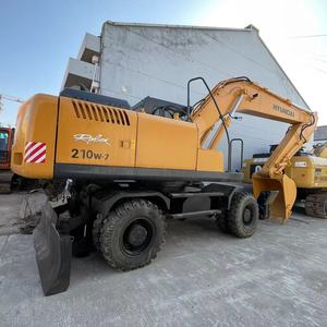 Hyundai R210-7 Mini pelle sur pneus d'occasion/seconde main avec des composants de noyau de moteur de pompe à moteur en bon état Prix compétitif - Product Image 5