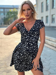 Vestido de Fiesta Elegante para Mujer 2026, con Cuello en V, Estampado Floral, Cintura Alta y Ajustada - Product Image 6