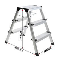 Offre Spéciale TUV Certifié Portable En Aluminium Pliant 3-Step Escaliers EN131 pour Entrepôt et Supermarché Utilisation