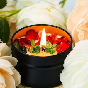 Luxury Aromatic Candles Custom Label Organic Soy Wax Smokeless Candle <b>Gift</b> <b>Box</b> Set Home Wedding Decor Rose Flower Scented Candle - Product Image 3