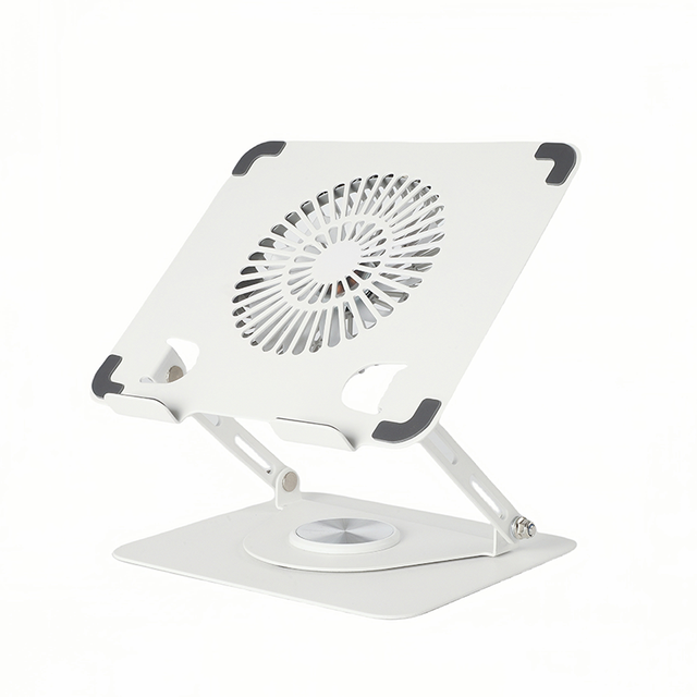 New Adjustable Ergonomic Rgb Light Gaming Laptop Stand Cooling Fan Phone Holder Iron Material 360 Rotation Performance