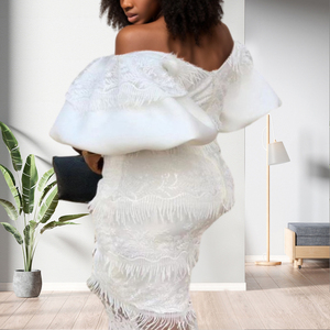 Vestidos de Fiesta con Hombros Descubiertos y Bordado Floral de Última Moda para Mujer - Product Image 3