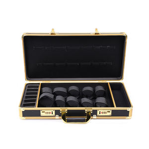 <span class=keywords><strong>Mallette</strong></span> de coiffeur en aluminium doré étanche Outils de coiffeur dédiés au salon Serrure de boîtier Outils de <span class=keywords><strong>coiffure</strong></span> polyvalents - Product Image 2