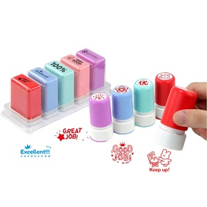Sello Personalizado Pre-Entintado con Logotipo Personalizado para Maestros, Recompensa para Niños de Escuela, Calificación de Tareas - Product Image 1