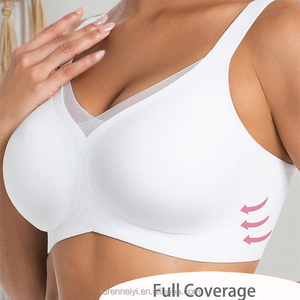 Reggiseno Bralette Sottile <span class=keywords><strong>Senza</strong></span> <span class=keywords><strong>Ferretto</strong></span> Push-Up da Donna con Pannello in Rete, Comodo e Contenitivo, Stile T-Shirt, <span class=keywords><strong>Senza</strong></span> Cuciture, per Uso Quotidiano - Product Image 3