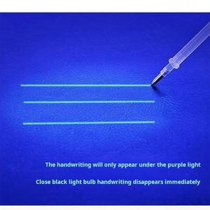 Bolígrafo de recarga UV azul X1106-1 para marcar cuero y tela, marcador de costura DIY de plástico con línea azul visible a la luz UV de 1.0 mm - Product Image 3