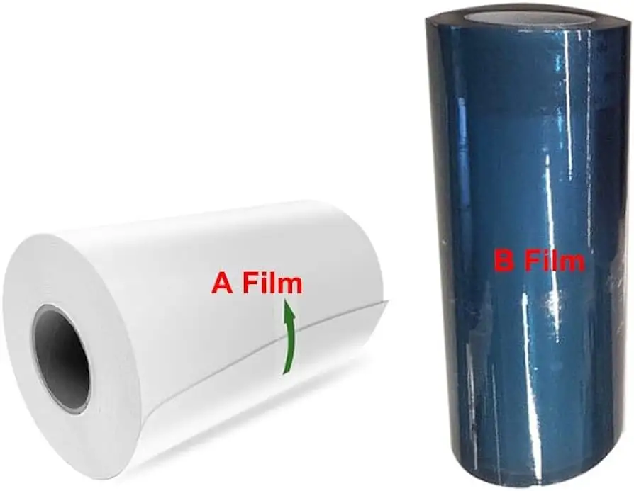 बिक्री के लिए यूवी डीटीएफ प्रिंटर सामग्री सफेद/नीला रंग एबी फिल्म 31 सेमी/62 सेमी