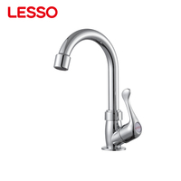 Robinet de cuisine monocommande eau froide LESSO ABS chromé avec cartouche céramique pour évier de cuisine