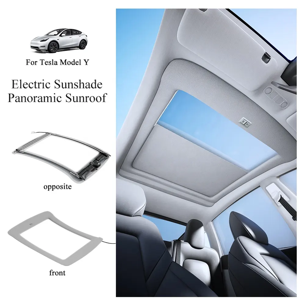 Leichtes Licht Panorama-Sonnendach für Auto Tesla Sonnenschirm Schneiddach einziehbarer Sonnenschirm für Tesla Model Y