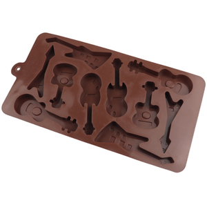 1248 Venta caliente 10 agujeros forma <span class=keywords><strong>de</strong></span> violín todo tipo <span class=keywords><strong>de</strong></span> silicona <span class=keywords><strong>musical</strong></span> molde <span class=keywords><strong>de</strong></span> <span class=keywords><strong>chocolate</strong></span> bandeja <span class=keywords><strong>de</strong></span> hielo molde reutilizable hogar panadero gomoso hacer DIY - Product Image 6