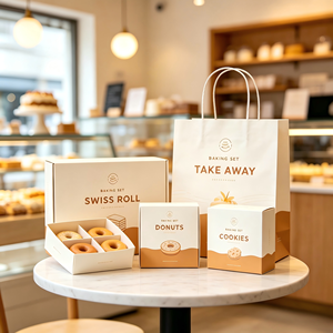 Recyclable Paper Donut Boxes Wholesale Custom Printing Disposable <b>Takeaway</b> Donut <b>Container</b> Personalized Packaging For Donut - Product Image 6