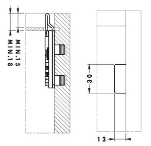 GQK Heavy-Duty ABS Plastic Furniture Fitting Kitchen Cabinet Hanger Bracket with High Lading Capacity for Workshop Use - Product Image 6