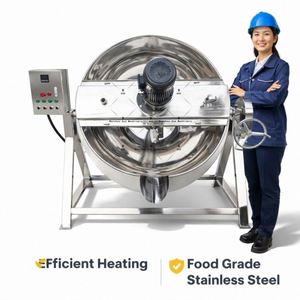 100L/200L/300L Commercial Industrial Cooking <b>Pots</b> Tilting Jacketed Kettle Boiling Pan for Kitchen Equipment - Product Image 2