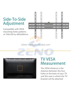 Supporto TV Fisso ZENO per Uso Domestico 32-80 Pollici, Supporto a Parete Portatile in Acciaio per TV LCD, Staffa per Monitor F126 - Product Image 5