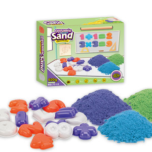 Set di Sabbia Magica Spaziale Fai-da-Te con Stampi di Animali Marini, Sabbia Colorata Sensoriale Cinetica Morbida per Bambini - Product Image 1