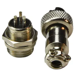 Gx12 conector gx13 com 3 pinos, tipo fêmea de carga de aviação, plug fêmea e plug macho