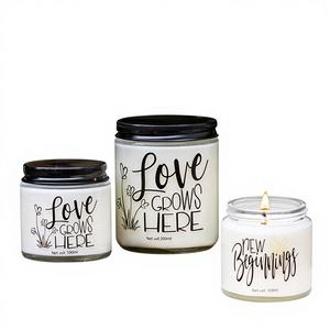 Bougies parfumées alphabet en cire de coco faites à la main, luxueuses, sans fumée, biodégradables, pour la décoration de la maison, pour la Fête des Mères et Noël - Product Image 1