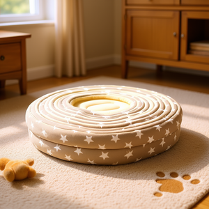 Coussin pour animaux Yommy 68x58x16cm Star Beige, coussin moelleux pour chiens et chats - Product Image 3