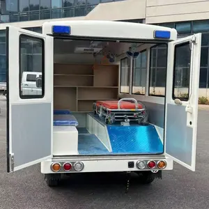 Carro de ambulância elétrica chinesa 72V para transporte de pacientes, ambulância de emergência de baixo preço por atacado