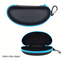 Étui à lunettes de soleil et à lunettes de vue rectangulaire en plastique imperméable XUZE ZC-525 avec rangement rigide en EVA à fermeture éclair et clip pour sac à dos