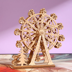 Dropshipping Products 2026 High-End 3D Solid Puzzle Giant Ferris Wheel Wooden <b>Model</b> Handmade 3D Toy - Product Image 6