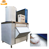 Machine à glace en flocons commerciale, machine à glace en flocons pour bateau de pêche, fruits de mer, capacité de 100 kg, petite machine à glace en flocons de 3, 10, 15 tonnes