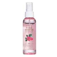 Eau de Rose Marque Privée à Faible MOQ avec Niacinamide et Acide Hyaluronique, Tonique Spray à l'Eau de Rose