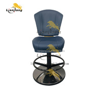 Usine loisirs cuir synthétique casino poker machine à sous chaises noir cuisson fini base ronde pour les jeux