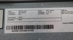 ACH550-VCR-038A-4 VFD พร้อมสวิตช์ตัดการเชื่อมต่อ 25 แรงม้า 380-480 โวลต์-เอซี 0-500 เฮิรตซ์ ไดรฟ์ PLC รุ่น ACH550 - Product Image 2