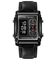 SKMEI 1868 Jam Tangan Led Digital Pria, Gelang Baja Tahan Karat Olahraga