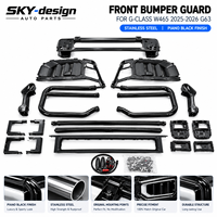 Nouveau kit de protection de pare-chocs avant noir brillant pour Mercedes G63 W465 2025-2026 en acier inoxydable (à fixer par boulons)