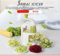 Nieuwe Aankomst Afneembare Messpiralisator Groentenoedel En Courgette Spaghettimaker Voor Salade Premium Fruit-En Groentegereedschap