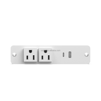 Einbau-Möbelsteckdosenleiste mit USB-A- und USB-C-Anschlüssen, Flächenbündige Tischsteckdose für Gewerbliche Nutzung