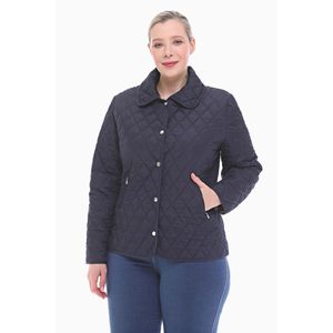 Veste matelassée saisonnière Vetre Plus Size bleu marine pour femmes, tailles 42-52, 70 cm, vêtement d'extérieur résistant à l'eau, usage quotidien, fabriqué en Turquie - Product Image 4