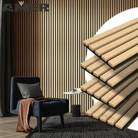 Amer Factory Price Interior Insonorizado Slat Wall Panel Board Paneles acústicos Wood Slatwall Panel
